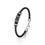 s.Oliver Jewel Herren Armband Edelstahl Leder schwarz 2015068