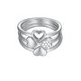 Esprit Damen Ring Stapelring Silber Zirkonia Lucky Love ESSE91014A 