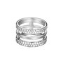 Esprit Damen Ring Edelstahl Silber JW52896 Zirkonia ESRG02784A 
