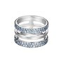 Esprit Damen Ring Edelstahl Silber Zirkonia Blau ESRG02784D 