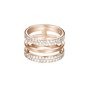 Esprit Damen Ring Edelstahl Ros� JW52896 Zirkonia ESRG02784C 