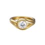 Esprit Damen Ring Silber Gold Glamour Solitaire Zirkonia ESRG92036B1 