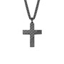 s.Oliver Jewel Herren Kette Carbon Edelstahl 2022635 Kreuz