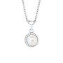 s.Oliver Jewel Damen Kette Halskette Silber Zirkonia Perle 2022755 