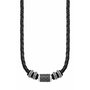 s.Oliver Jewel Herren Kette Leder Edelstahl Carbonbeads 2026107