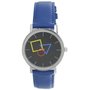 Aristo Bauhaus Unisex Uhr Edelstahl 4D86IB Leder blau