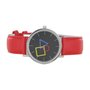 Aristo Bauhaus Unisex Uhr Edelstahl 4D86IR Leder rot