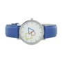 Aristo Bauhaus Unisex Uhr Edelstahl 4D85IB Leder blau