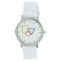 Aristo Bauhaus Unisex Uhr Edelstahl 4D85IW Leder wei�