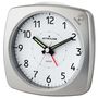 ATRIUM Wecker Analog Quarz silber A251-19 ohne Ticken mit Licht und Snooze