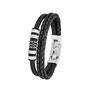 s.Oliver Jewel Herren Armband Edelstahl Leder 2027438