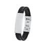 s.Oliver Jewel Herren Armband Identband Edelstahl Leder schwarz 2027442