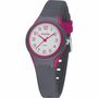SINAR Jugenduhr Kinder Armbanduhr Analog Quarz Silikonband XB-47-8 grau pink