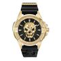 Philipp Plein Herren Uhr Analog Quarz $KULL yellow gold PWAAA0221 Silikon