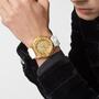 Philipp Plein Herren Uhr Analog Quarz $KULL IP Gold Kristalle PWAAA1221 Silikon