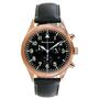 Aristo Herren Messerschmitt Uhr Chronograph ME5030-44ROSE Leder schwarz
