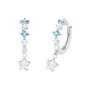 Prinzessin Lillifee Kinder Ohrringe Creolen Silber Stern weiss/blau 2034012 
