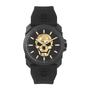 Philipp Plein Herren Uhr Analog Quarz THE $KULL KING schwarz PWLAA0322 Silikon