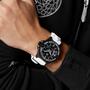 Philipp Plein Herren Uhr Analog Quarz THE $KULL CARBON FIBER PWAAA1822 Silikon