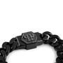 Philipp Plein Herren Armband Armkette Edelstahl IP Gun HEXAGON PJ7AA01BS
