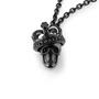 Philipp Plein Herren Kette Halskette Edelstahl IP schwarz 3D SKULL PJ8AA24NU