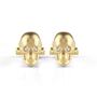 Philipp Plein Herren Manschettenknpfe Edelstahl IP Gold 3D SKULL PJ9AA06CU