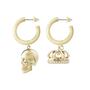 Philipp Plein Damen Ohrringe Creolen Edelstahl IP Gold SKULL CROWN PJ4AA02EU