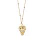 Philipp Plein Damen Kette Halskette Edelstahl IP Gold SKULL CROWN PJ4AA03NU
