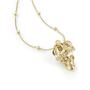 Philipp Plein Damen Kette Halskette Edelstahl IP Gold SKULL CROWN PJ4AA03NU