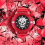 Philipp Plein Herren Uhr Analog Quarz THE $KULL SYNTHETIC Rot PWWAA0223 Silikon