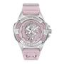 Philipp Plein Damen Uhr Analog Quarz THE $KULL 41MM Pink PWNAA1123 Silikon