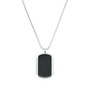 s.Oliver Jewel Herren Kette Leder Edelstahl silber Anh�nger Dog-Tag 2035536