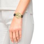 s.Oliver Damen Uhr Armbanduhr Edelstahl IP Gold Leder 2034606