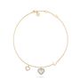 Philipp Plein Damen Kette Halskette Edelstahl Gold PLEIN ROCKED HEART PJZEA05NU