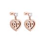 Philipp Plein Damen Ohrringe Edelstahl IP Rose Gold PLEIN ROCKED HEART PJZEA11EU