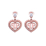 Philipp Plein Damen Ohrringe Edelstahl IP Rose Gold PLEIN ROCKED HEART PJZEA11EU