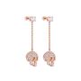 Philipp Plein Damen Ohrringe Edelstahl IP Rose Gold SLIDING $KULL PJ3EA05EU 