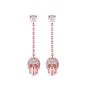 Philipp Plein Damen Ohrringe Edelstahl IP Rose Gold SLIDING $KULL PJ3EA05EU 