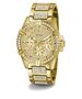 Guess Herren Uhr Armbanduhr FRONTIER W0799G2 Edelstahl gold