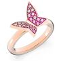 Swarovski Damen Ring Set Edelstahl Ros�gold Kristall MP-Lilia Schmetterling