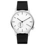Komono Herren Uhr Armbanduhr Leder Winston Subs - Silver / White KOM-TRW3002