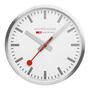 Mondaine Wanduhr A995.CLOCK.17SBV silberfarbige Bahnhofsuhr 40 cm Aluminium