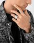 Philipp Plein Herren Ring Edelstahl silber PLEIN DOUBLE TAG PJ0AA10R