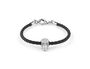 Philipp Plein Herren Armband Leder Edelstahl silber PLEIN ENIGMA PJOEA13BU