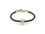Philipp Plein Herren Armband Leder Edelstahl gold PLEIN ENIGMA PJOEA14BU