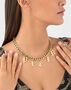 Philipp Plein Damen Kette Halskette Edelstahl IP Gold LETTERING PJ1AA20NU