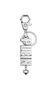 Philipp Plein Damen Anh�nger Charm Edelstahl silber KEYCHAIN PJFEA12KU