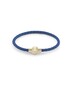 Philipp Plein Herren Armband Edelstahl gold Leder blau PLEIN TAG PJ0AA20BL