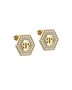 Philipp Plein Damen Ohrringe Ohrstecker Edelstahl IP Gold PLEIN LEGACY PJREA13EU