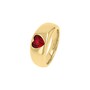 s.Oliver Jewel Damen Ring Edelstahl IP Gold Zirkonia Herz 204061